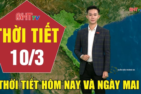 Dự báo thời tiết Hà Tĩnh đêm 9/3 ngày 10/3/2026