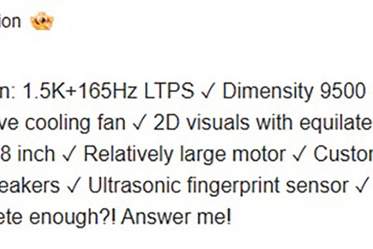 Redmi K90 Ultra lộ diện với pin 8500 mAh và hệ thống quạt tản nhiệt chủ động