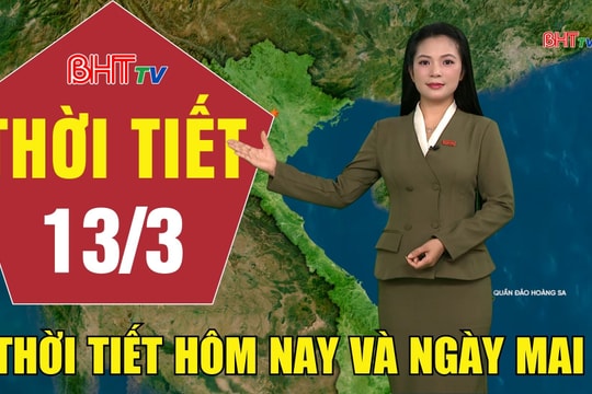 Dự báo thời tiết Hà Tĩnh đêm 12/3 ngày 13/3/2026