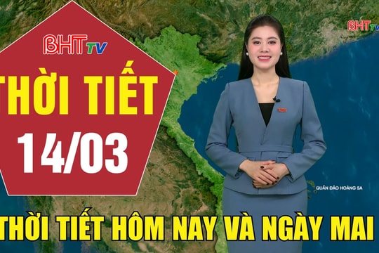 Dự báo thời tiết Hà Tĩnh đêm 13/3 ngày 14/3/2026
