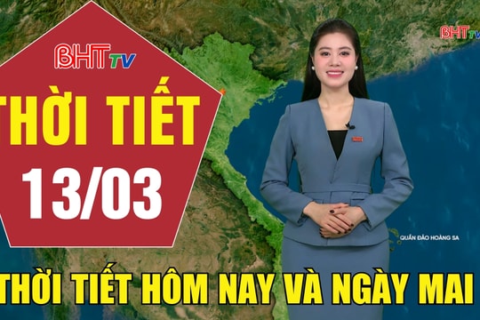 Dự báo thời tiết Hà Tĩnh đêm 13/3 ngày 14/3/2026
