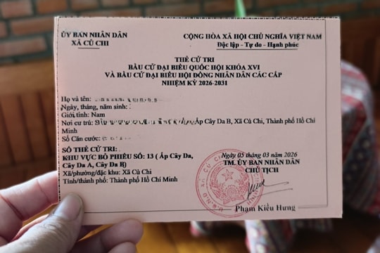 Thẻ cử tri là giấy tờ bắt buộc khi đi bầu cử ngày 15/3