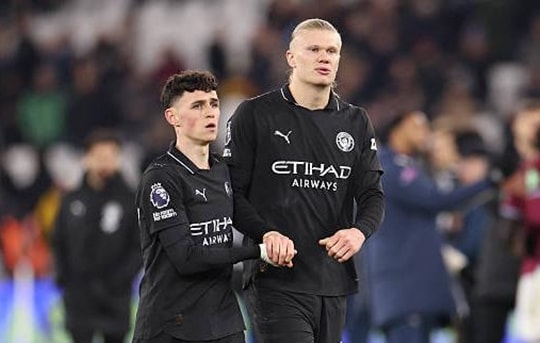 Manchester City hụt hơi trong cuộc đua vô địch sau trận hòa 1-1 trước West Ham