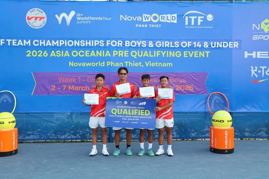 U14 Việt Nam vô địch giải quần vợt ITF sau chiến thắng thuyết phục trước Uzbekistan