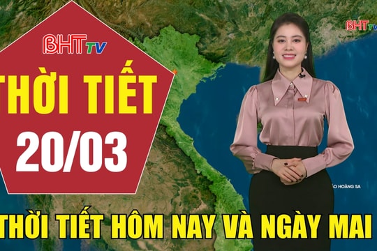 Dự báo thời tiết Hà Tĩnh đêm 19/3 ngày 20/3/2026