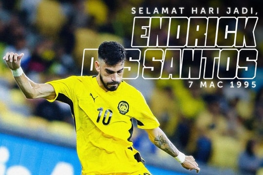 Malaysia triệu tập tiền vệ V-League Endrick Dos Santos đấu đội tuyển Việt Nam