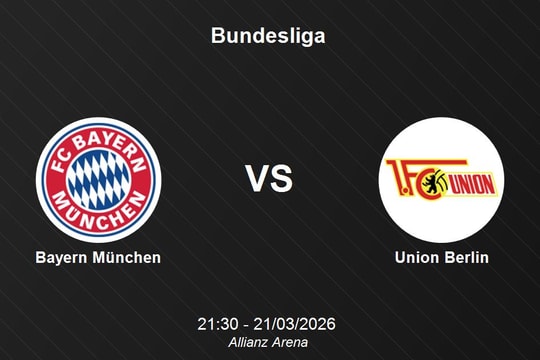 Nhận định Bayern München vs Union Berlin - Bundesliga (21h30 ngày 21/03/2026)