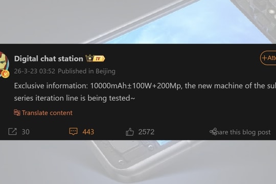 Rò rỉ Redmi Note 17 Pro Max: Pin 10.000 mAh cùng hệ thống camera 200MP
