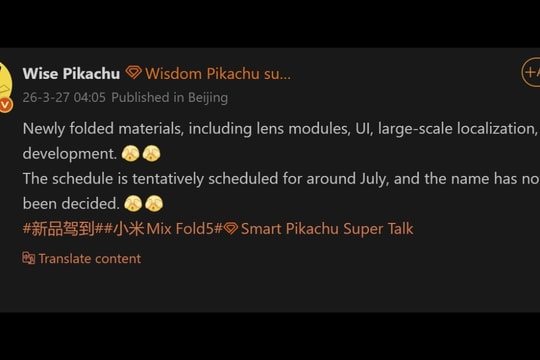 Xiaomi 17 Fold lộ diện với camera thấu kính rời và chip Snapdragon 8 Elite Gen 6 Pro