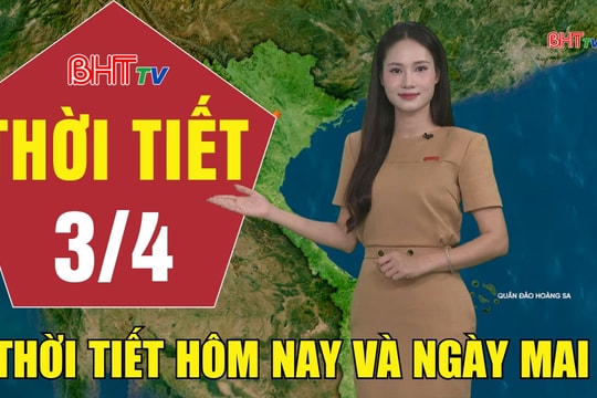 Dự báo thời tiết Hà Tĩnh đêm 2/4 ngày 3/4/2026