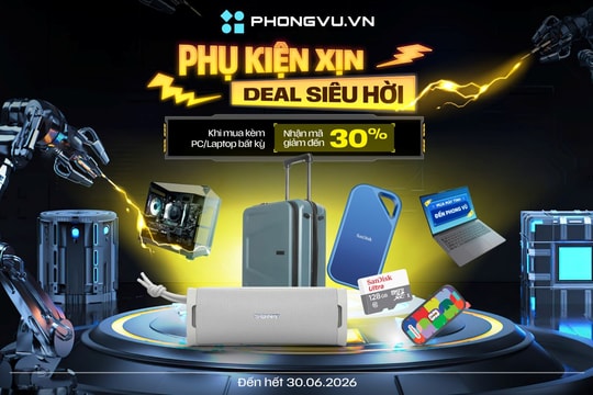 Phong Vũ ưu đãi đến 30% cho phụ kiện khi mua PC và laptop trong quý 2/2026