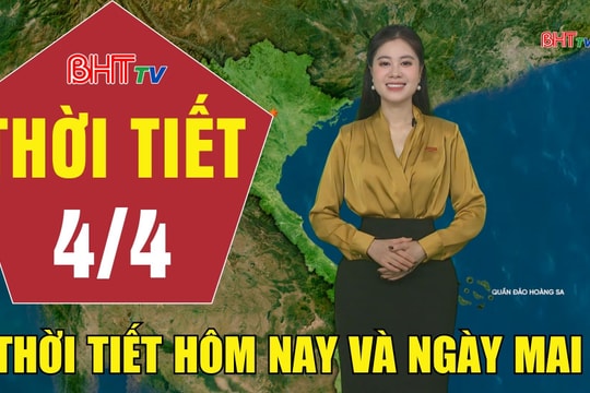 Dự báo thời tiết Hà Tĩnh đêm 3/4 ngày 4/4/2026