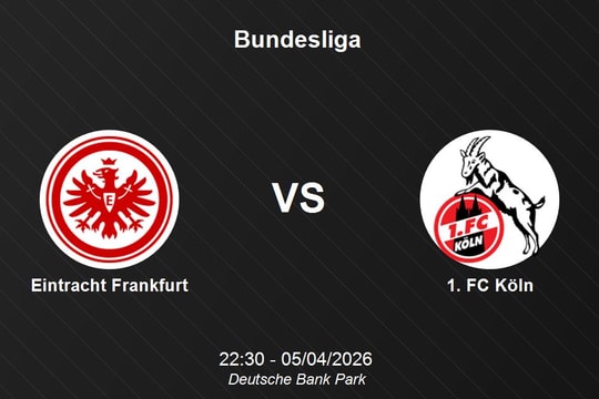 Nhận định Eintracht Frankfurt vs 1. FC Köln - Bundesliga