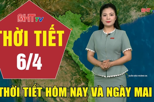 Dự báo thời tiết Hà Tĩnh đêm 5/4 ngày 6/4/2026