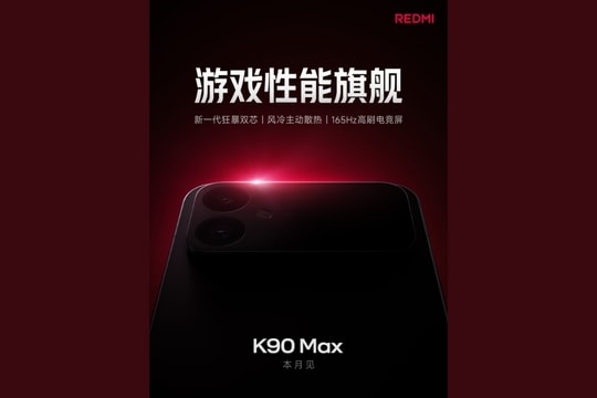 Redmi K90 Max lộ diện với quạt tản nhiệt vật lý 18.1mm và chip Dimensity 9500