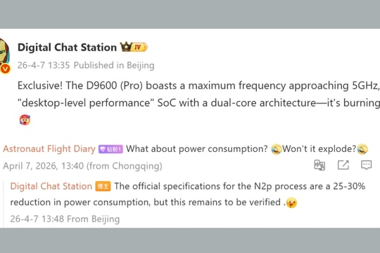 MediaTek Dimensity 9600 Pro rò rỉ thông số: Tiến trình 2nm và xung nhịp 5GHz đột phá