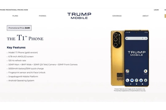 Giải mã Trump T1 Phone: Dự án điện thoại gây tranh cãi tiếp tục thay đổi thiết kế