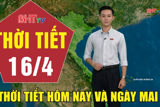 Dự báo thời tiết Hà Tĩnh đêm 15/4 ngày 16/4/2026