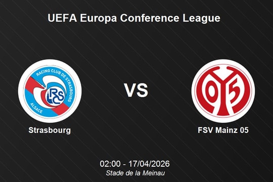 Nhận định Strasbourg vs FSV Mainz 05 - UEFA Europa Conference League (02:00, 17/04)