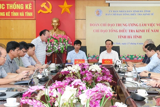 Đẩy nhanh tổng điều tra kinh tế, bảo đảm dữ liệu chính xác, đồng bộ