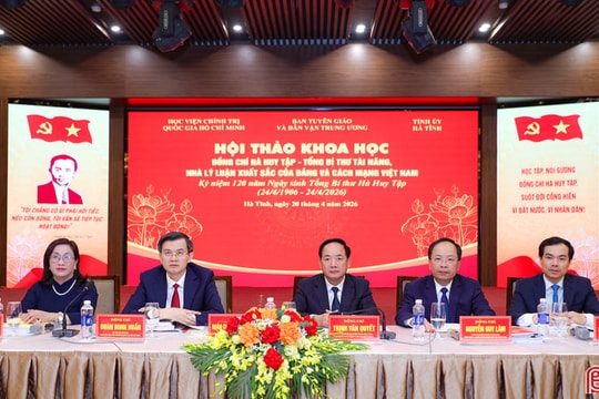 Hội thảo khoa học "Đồng chí Hà Huy Tập - Tổng Bí thư tài năng, nhà lý luận xuất sắc của Đảng và cách mạng Việt Nam"
