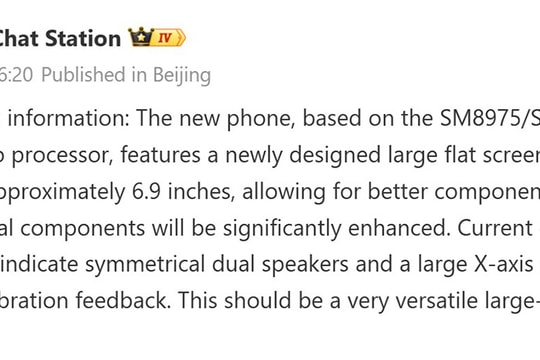 Xiaomi 18 Pro Max lộ diện với cấu hình khủng: Chip Snapdragon 8 Elite Gen 6 Pro và pin 8.500mAh