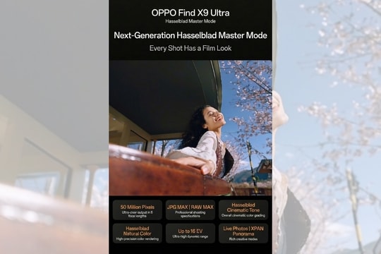OPPO Find X9 Ultra nâng cấp Hasselblad Master Mode: Hỗ trợ RAW MAX và dải nhạy sáng 16EV