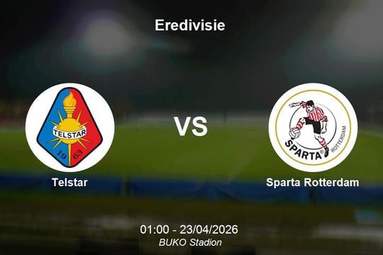 Nhận định Telstar vs Sparta Rotterdam - Eredivisie: Ưu thế thuộc về đội khách