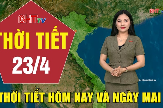 Dự báo thời tiết Hà Tĩnh đêm 22/4 ngày 23/4/2026