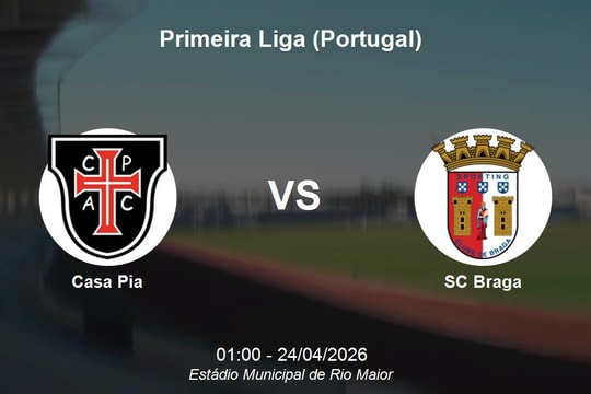 Nhận định Casa Pia vs SC Braga - 01h00 ngày 24/04 Primeira Liga