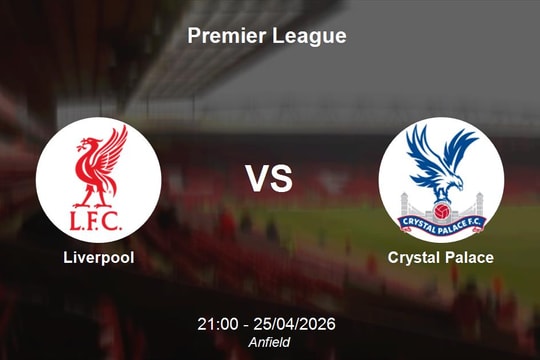 Nhận định Liverpool vs Crystal Palace - Vòng 34 Premier League