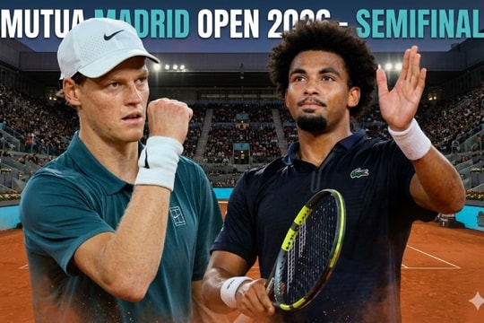 Bán kết Madrid Open: Sinner đối đầu ngòi nổ Fils, Zverev chạm trán hiện tượng Blockx