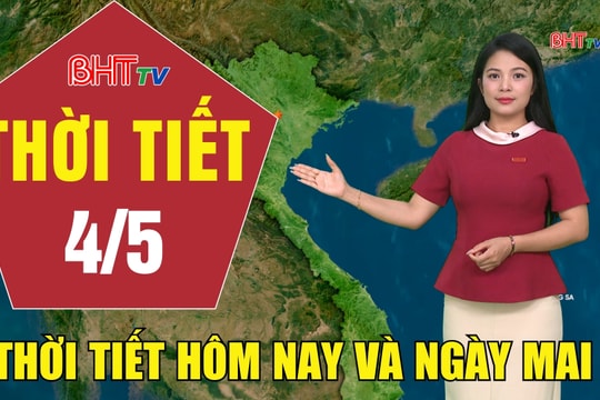 Dự báo thời tiết Hà Tĩnh đêm 3/5 ngày 4/5/2026