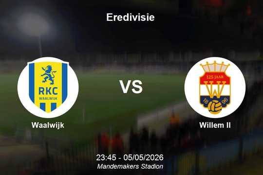 Nhận định Waalwijk vs Willem II - Giải VĐQG Hà Lan (Eredivisie)