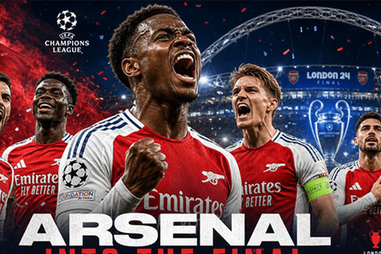 Arsenal vào chung kết Champions League sau 20 năm