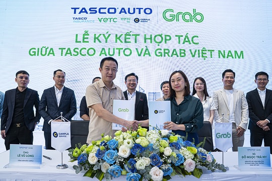 Tasco Auto và Grab Việt Nam hợp tác: Ưu đãi đặc biệt về giá xe và trạm sạc cho tài xế