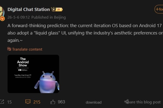 Giao diện Liquid Glass trên HyperOS 4: Bước lột xác của Xiaomi đón đầu Android 17