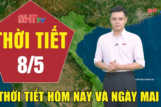 Dự báo thời tiết Hà Tĩnh đêm 7/5 ngày 8/5/2026