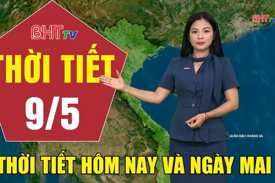 Dự báo thời tiết Hà Tĩnh đêm 8/5 ngày 9/5/2026