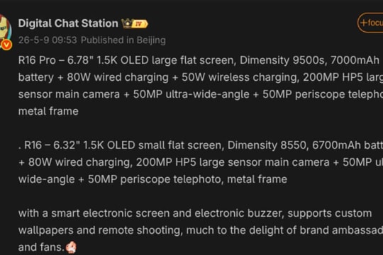 Thông số OPPO Reno16 Series: Camera 200MP và pin 7000mAh dẫn đầu phân khúc