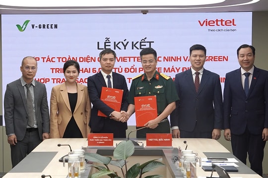 Viettel và V-Green hợp tác lắp đặt 6.000 tủ đổi pin xe máy điện tại tỉnh Bắc Ninh