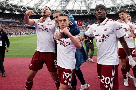 Arsenal nắm quyền tự quyết vô địch Ngoại hạng Anh sau trận thắng West Ham