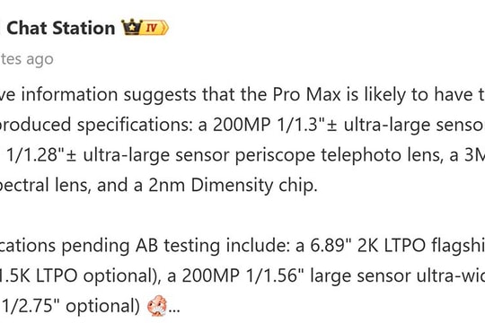 OPPO Find X10 Pro Max rò rỉ cấu hình với camera 200MP kép và chipset tiến trình 2nm