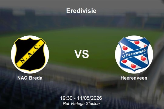 Nhận định NAC Breda vs Heerenveen - Vòng 33 Eredivisie