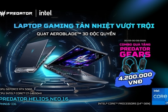 Acer Predator Helios Neo 16 chính thức mở bán: Hiệu năng RTX 5060 và Intel Core i7 thế hệ 14