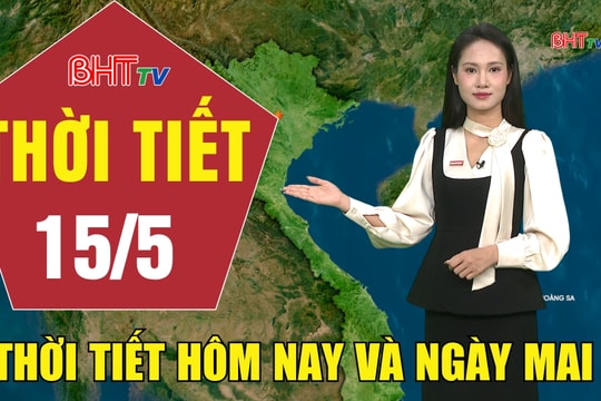Dự báo thời tiết Hà Tĩnh đêm 14/5 ngày 15/5/2026