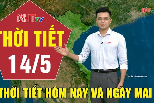 Dự báo thời tiết Hà Tĩnh đêm 13/5 ngày 14/5/2026