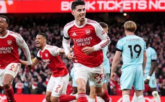 Arsenal 1-0 Burnley: Kai Havertz sắm vai người hùng đưa Pháo thủ tiến sát ngôi vương