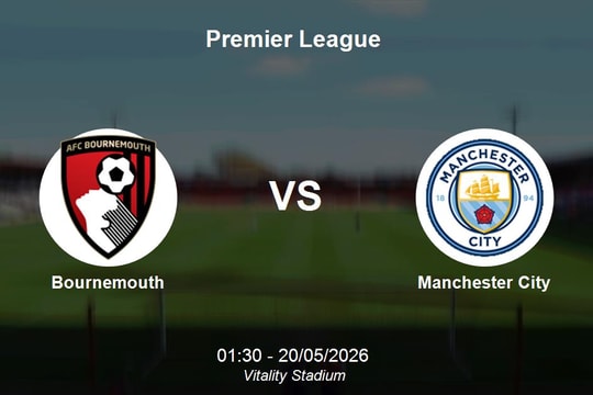 Nhận định Bournemouth vs Manchester City - 01h30 ngày 20/05 Premier League