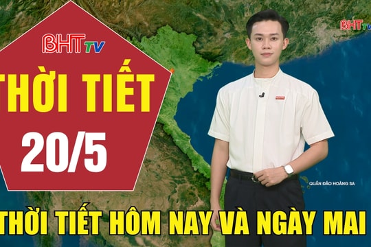 Dự báo thời tiết Hà Tĩnh đêm 19/5 ngày 20/5/2026